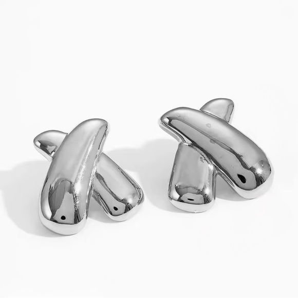 New! Anthropologie Heaven Mayhem Silver Tower Earrings (2002) NWOT - Picture 1 of 3